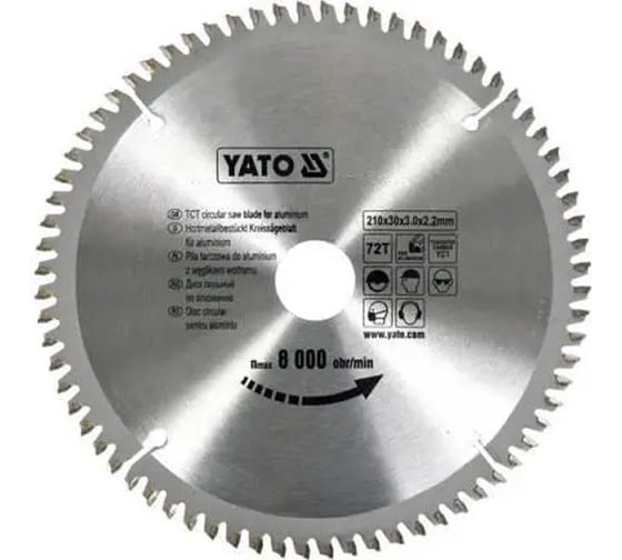 Круг отрезной по металлу YATO 180х252х22мм YT-61068
