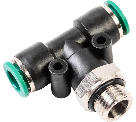 Фитинг цанговый Т-тройник GARWIN М1/2 12 мм, с уплотнением, пластм. корпус 808520-T-12-12-12