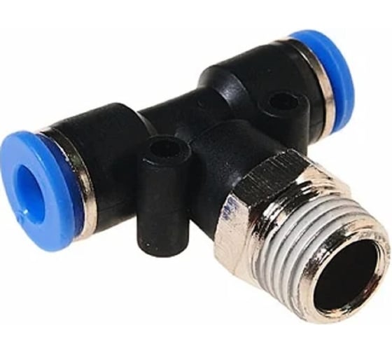 Фитинг цанговый Т-тройник GARWIN М1/2 16 мм, с уплотнением, пластм. корпус 808520-Т-16-12-1