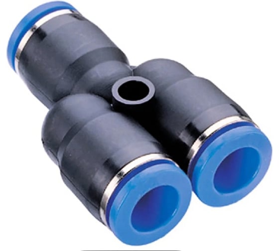 Фитинг цанговый Y-тройник GARWIN 6 мм, с уплотнением, пластм. корпус 808525-Y-6-6-6