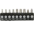 Набор бит GARWIN 1/4", 25 мм на держателе TORX с отв., PH 632504 1