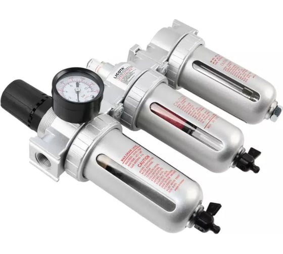 Фильтр-влагомаслоотделитель тонкой очистки Licota 3/8 3х-уровневый, 0,01 микрон PAP-C207B