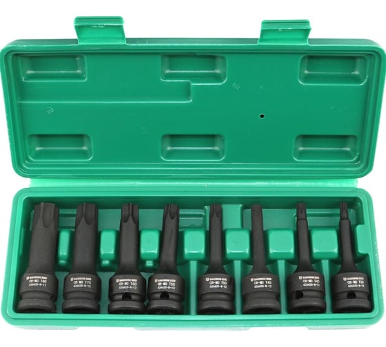 Набор ударных TORX GARWIN 1/2", 8 пр. T30-T80, 78 мм 626625-8-12