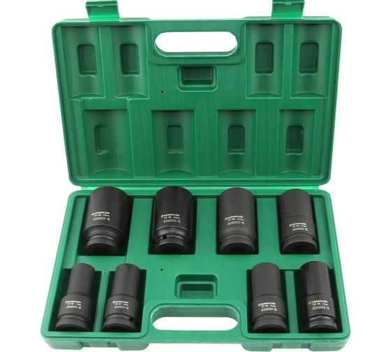 Набор ударных головок глубоких GARWIN 3/4", 90 мм, 8 пр., 17-38 мм 626552-8