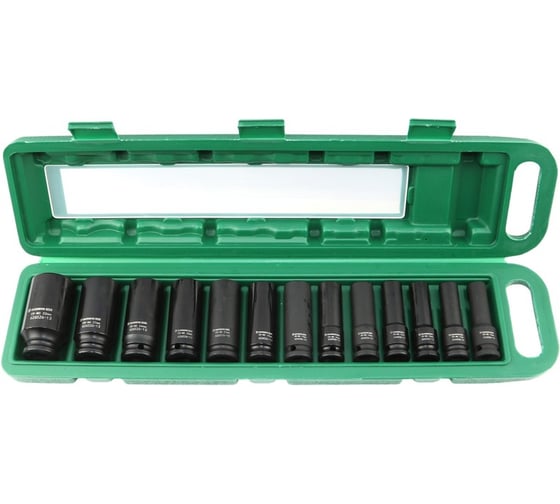 Набор ударных головок глубоких GARWIN 78 мм, 1/2", 13пр. 10-32 мм в пластиковом кейсе 626526-13