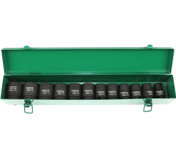 Набор ударных головок GARWIN 38 мм, 1/2", 12пр. 10-24 мм в металлическом кейсе 626521-12