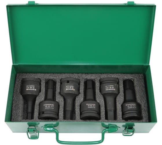 Набор ударных шестигранников GARWIN 3/4" HEX 6 пр. 12-24 мм, 100 мм 626605-6-34