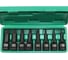 Набор ударных насадок GARWIN 1/2", 8 пр. TRIPLE/Звездочка M5.M6.M8.M10.M12.M14.M16.M18 мм, L= 78 мм 626630-8-12 2