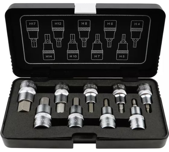 Набор головок Licota 1/2 с шестигранными вставками 4-17 мм 9пр. TBS-12185A