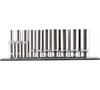 Набор глубоких торцевых головок Licota 3/8 12-ти гранных, 10 пр. на линейке, 8-22 мм TBS-23003