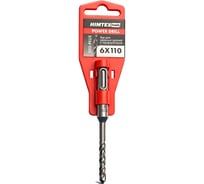 Бур для ударных дрелей и перфораторов HIMTEX SDS-PLUS (2 резца) tools 6х110 6110SPLUS2C