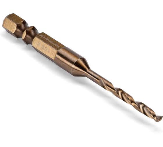 Сверло по металлу шлифованное цельноточенное METALLICA Ultra 3.0х72/39 мм, Р6М5-S-Hex 1/4, 1 шт 191734