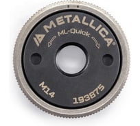 Гайка METALLICA для УШМ быстрозажимная Ultra М14, тип B с шариковым замком, в коробке 193875