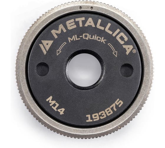 Гайка METALLICA для УШМ быстрозажимная Ultra М14, тип B с шариковым замком, в коробке 193875