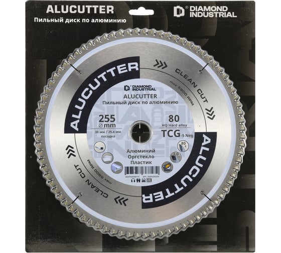 Диск пильный Diamond Industrial 255х30/25.4 мм Z80 AluCutter DIDA255Z80