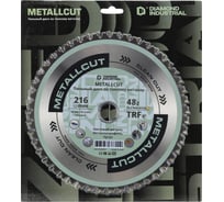 Диск пильный по листовой стали, чугуну Diamond Industrial 216х30/25.4 мм Z=48 TRF0 MetallCut DIDMET216Z48