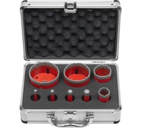 Набор алмазных коронок DLT №14 Ceramic PRO 6/8/10/12/25/40/60/68мм, кейс 3839