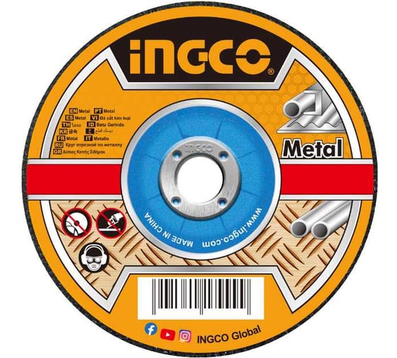 Абразивный шлифовальный диск по металлу INGCO 76х4х10 мм MCD30276