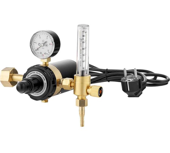 Регулятор расхода газа универсальный Сварог PRO CONTROL AR/CO2 1Р -220В (латунь), манометр с поверкой 102733
