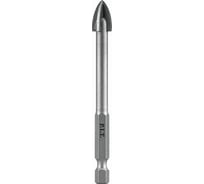 Сверло по стеклу и керамике P.I.T. 8x80 мм, 4 реж. кромки, хв. HEX 1/4(6.35мм) AMAS11-008P