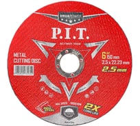 Диск отрезной по металлу P.I.T. 150x22.2x2.5 мм, 10 шт ACTW01-1504