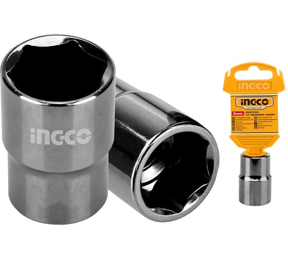Головка торцевая шестигранная INGCO 1/2 16 мм INDUSTRIAL HHAST12161
