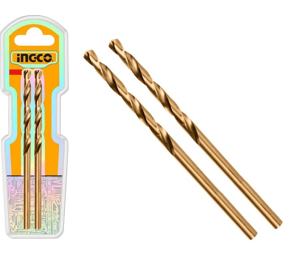 Сверло по металлу INGCO M35 HSS-Со 2 мм 2 шт INDUSTRIAL DBT01130201
