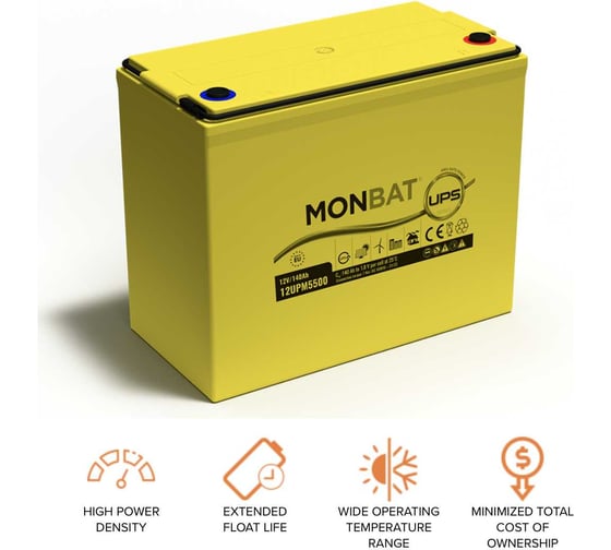 Аккумуляторная батарея MONBAT AGM 12 V 140 Ah 12UPM5500