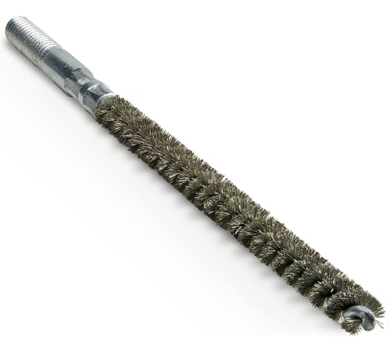 Щетка ерш ПрофТим D6х80х120, ворс нерж. сталь 0.15, хвостовик d6 c резьбой М6 HT-0680-IN-015 1