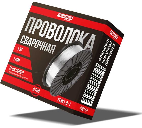 Проволока сварочная порошковая флюсовая PROKRESSPOWER 1,0 мм 1 кг FCW D100 Prokress power NO GAS 00-00001151