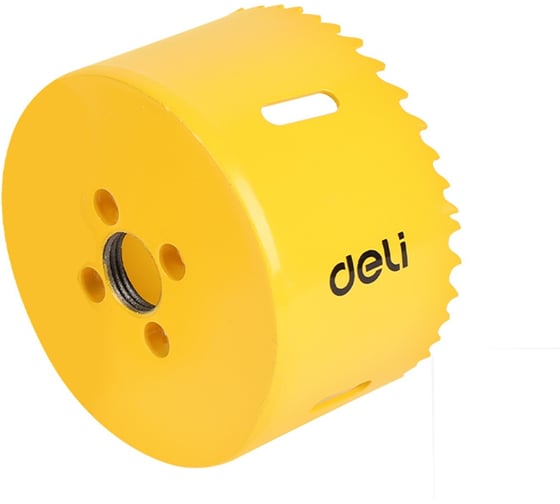 Коронка биметаллическая DELI 57мм DH-SKK057-E1 (макс глубина сверления 38мм, шаг зубьев 4-6мм, 42CrMo+M3) 171768 1