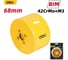 Коронка биметаллическая DELI 68мм DH-SKK068-E1 (макс глубина сверления 38мм, шаг зубьев 4-6мм, 42CrMo+M3) 171771 2