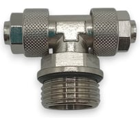 Тройник с накидной гайкой Контактная Механика G1/2, трубка 12мм KMBBT12-G04