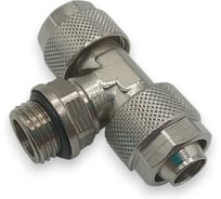 Тройник с накидной гайкой Контактная Механика G1/4, трубка 12мм KMBBT12-G02