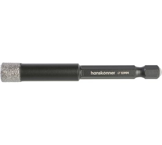 Коронка алмазная Hanskonner для дрели, TilePro, 10 мм, вакуумн. спекание алмазов H1055-12-10