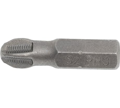 Бита крестовая с насечкой (10 шт; РН3x25 мм; S2; хвостовик 1/4") CNIC 56727