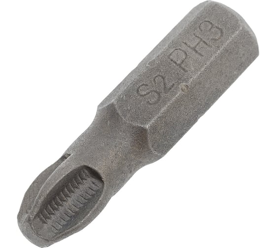 Бита крестовая с насечкой (10 шт; РН3x25 мм; S2; хвостовик 1/4") CNIC 56727