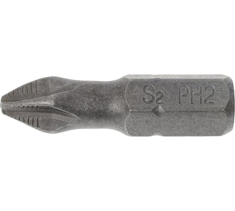Бита крестовая с насечкой (10 шт; РН2x25 мм; S2; хвостовик 1/4") CNIC 56726