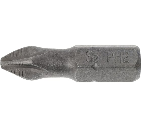 Бита крестовая с насечкой (10 шт; РН2x25 мм; S2; хвостовик 1/4") CNIC 56726 1