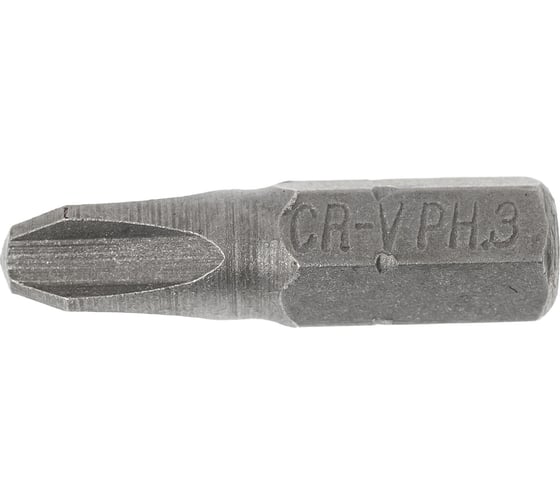 Бита крестовая (10 шт; РН3x25 мм; CrV; хвостовик 1/4") CNIC 56670