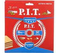 Диск пильный по дереву P.I.T. ADVANCE 190x30x1.4 мм, 24T Carbide, зуб ATB 15 ACTW14-190T24