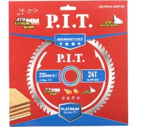 Диск пильный по дереву P.I.T. ADVANCE 235x30x1.8 мм, 24T Carbide, зуб ATB 15 ACTW14-235T24