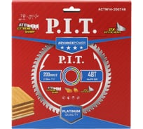 Диск пильный по дереву P.I.T. ADVANCE 200x30x1.4 мм, 48T Carbide, зуб ATB 15 ACTW14-200T48
