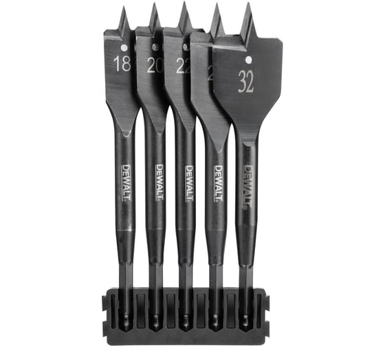 Набор перьевых сверл по дереву DeWalt DT70832, 18-32 мм, 5 шт DT70832-QZ