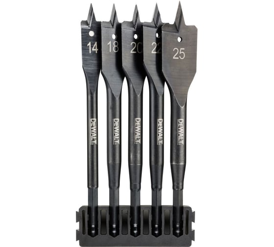 Набор перьевых сверл по дереву DeWalt DT70833, 14-25 мм, 5 шт DT70833-QZ