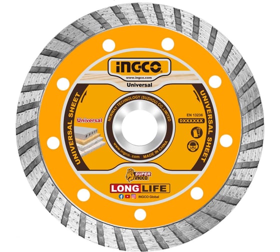 Диск алмазный отрезной INGCO 230мм Turbo DMD032302