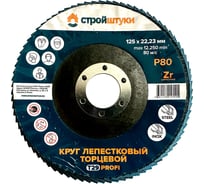 Круг лепестковый Стройштуки 125 мм Р80 Т29 PROFI синий чашка (5 шт) УТ-00046309