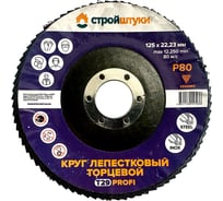 Круг лепестковый Стройштуки 125 мм Р80 Т29 PROFI фиолетовый чашка (5 шт) УТ-00046315