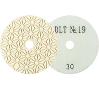Круг алмазный гибкий шлифовальный DLT №19, d100мм, зерн.30, для сухой и мокрой шлифовки АГШК 1949