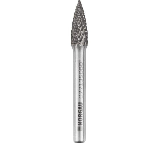 Борфреза твердосплавная форма G (8х19 мм; хвостовик 6 мм) NORGAU 077135080